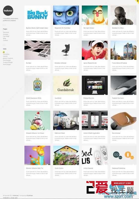 wordpress图片主题下载:gridlocked主题